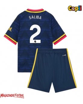 Arsenal William Saliba #2 Echipament de Fotbal Replică 2026-27 Copii Deplasare (+ Șorturi)